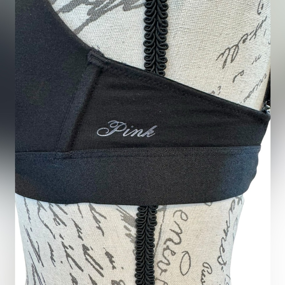 PINK Victorias Secret Bra Wear Everywhere Wireless Lightly Padded 32C Black - Picture 2 of 9